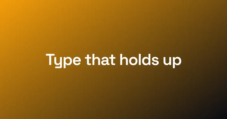 The same headline in a heavy sans, the strokes thick enough to survive a shrink to feed size.