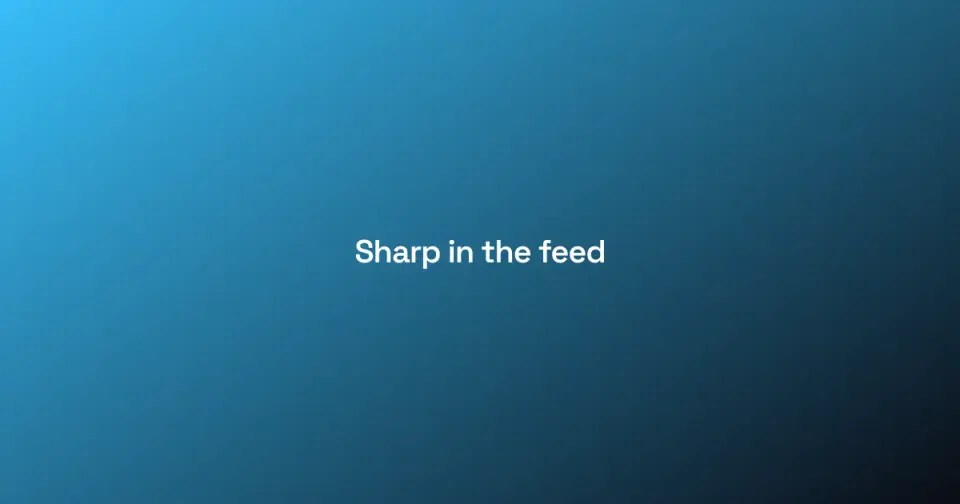 A title set small on the canvas, generous on a monitor but a thread of fuzz once the feed shrinks it.