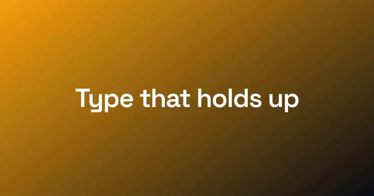 The same headline in a heavy sans, the strokes thick enough to survive a shrink to feed size.