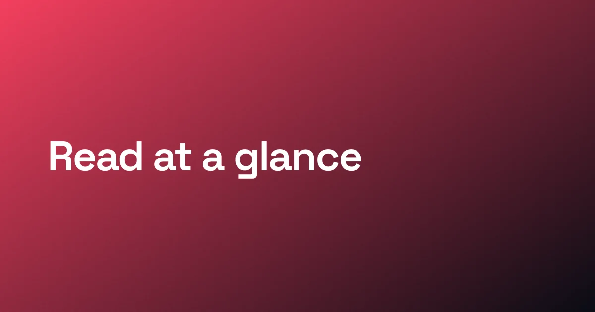 A blog cover with the title "Read at a glance" pushed against the left edge, where a center crop would clip it.