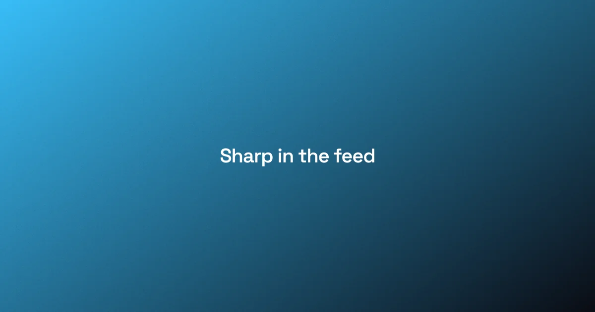 A title set small on the canvas, generous on a monitor but a thread of fuzz once the feed shrinks it.